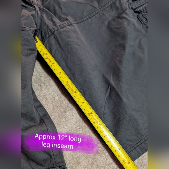 Linvich size 40* BNWOT, men's grey cargo shorts, lots of pockets - Picture 5 of 13
